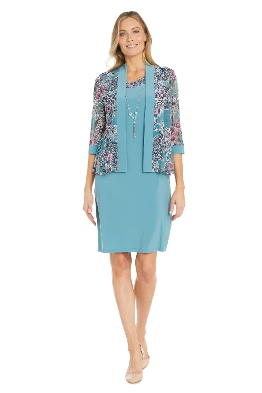 R&M Richards 1733 Short Floral Print Jacket Mother of the Bride Dress Chenille Jacket Brocade Jacket Lace Jacket