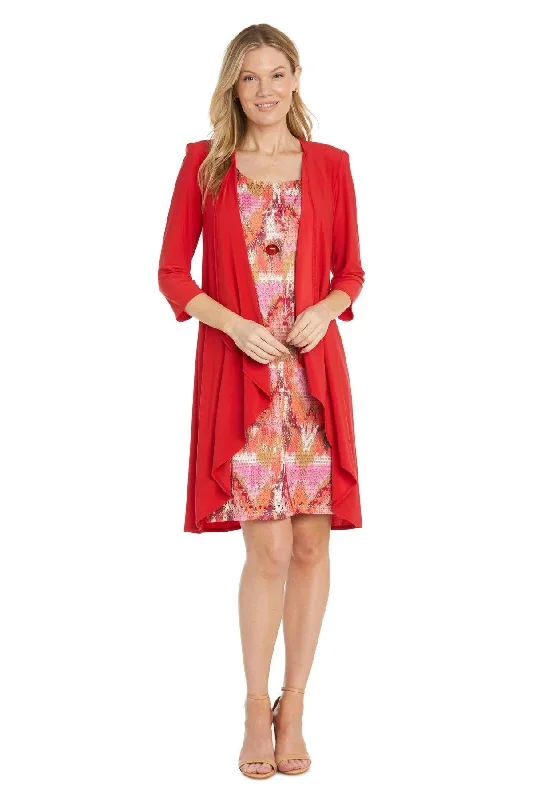 R&M Richards 1204P Short Petite Patterned Jacket Dress Wool Fabric Cashmere Fabric Tweed Fabric