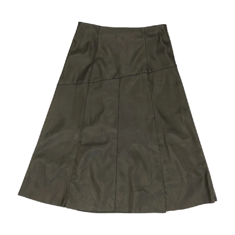 Black Solid Maxi Skirt silk skirt luxurious