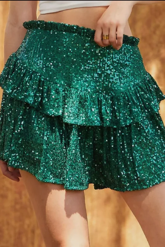 Green Sequin Skirt tulle skirt dreamy