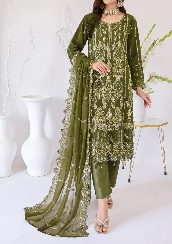 Bin Hameed Zhikar Luxury Embroidered Chiffon Dress