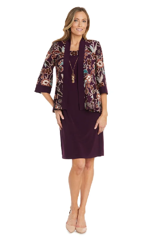 R&M Richards 1389 Mother of the Bride Short Printed Jacket Dress Lace Jacket Ribbed Jacket Sequined Jacket R&M Richards 1389 Mother of the Bride Short Printed Jacket Dress Lace Jacket Ribbed Jacket Sequined Jacket