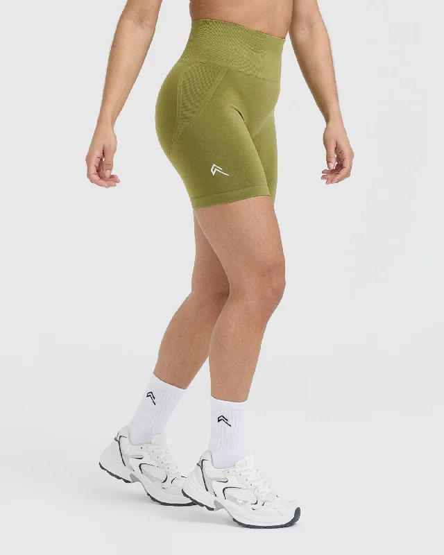 Effortless Seamless Shorts | Olive Green