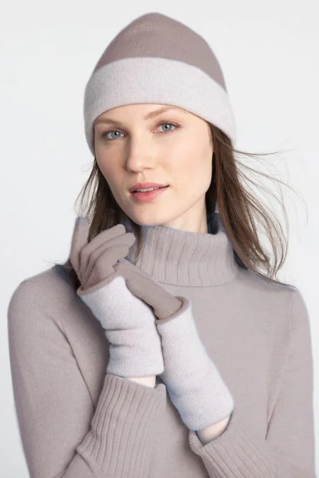 Kinross Cashmere Colorblock Gloves