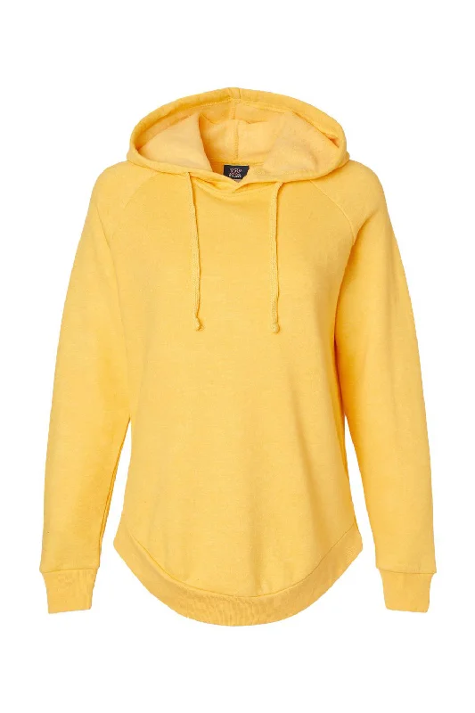 MV Sport Womens Jordan Angel Fleece Hooded Sweatshirt Hoodie - Sunglow Yellow - NEW