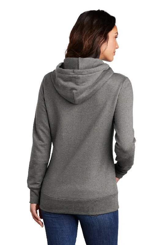 Port & Company Womens Core Fleece Hooded Sweatshirt Hoodie - Heather Graphite Grey