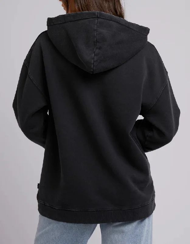 SILENT THEORY FEARLESS FLY HOODY - Washed Black