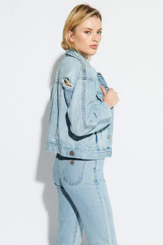 A Brand A Bonnie Denim Jacket - Fade Into You