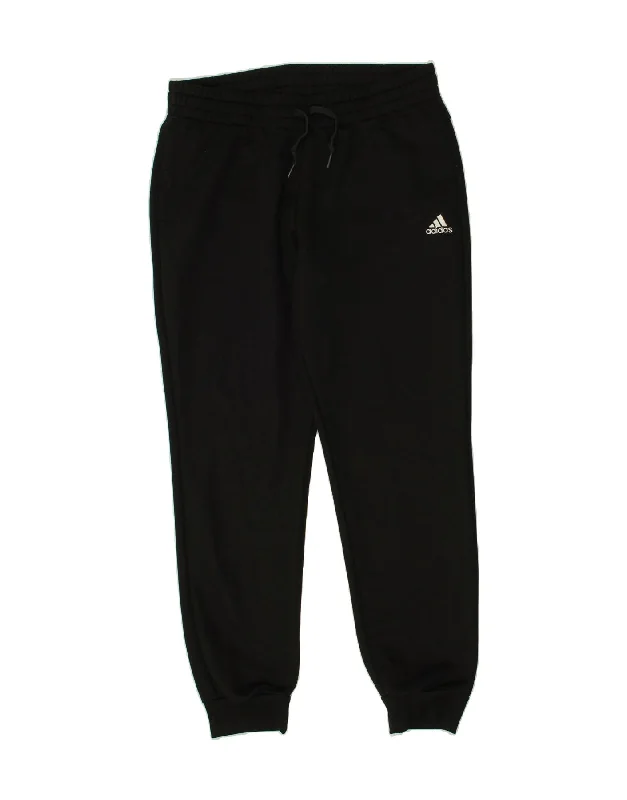 ADIDAS Womens Tracksuit Trousers Joggers UK 16/18 Large Black Polyester