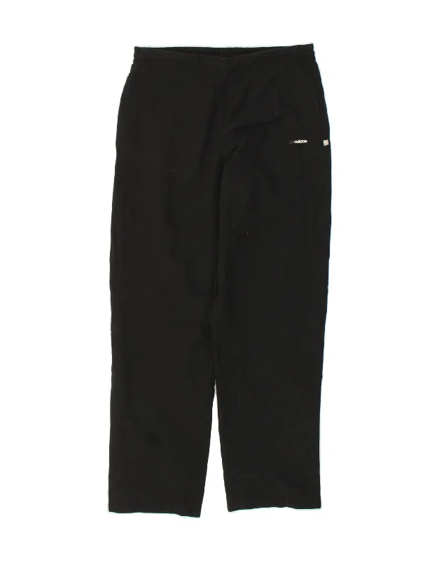 ADIDAS Womens Tracksuit Trousers UK 12 Medium Black Polyester