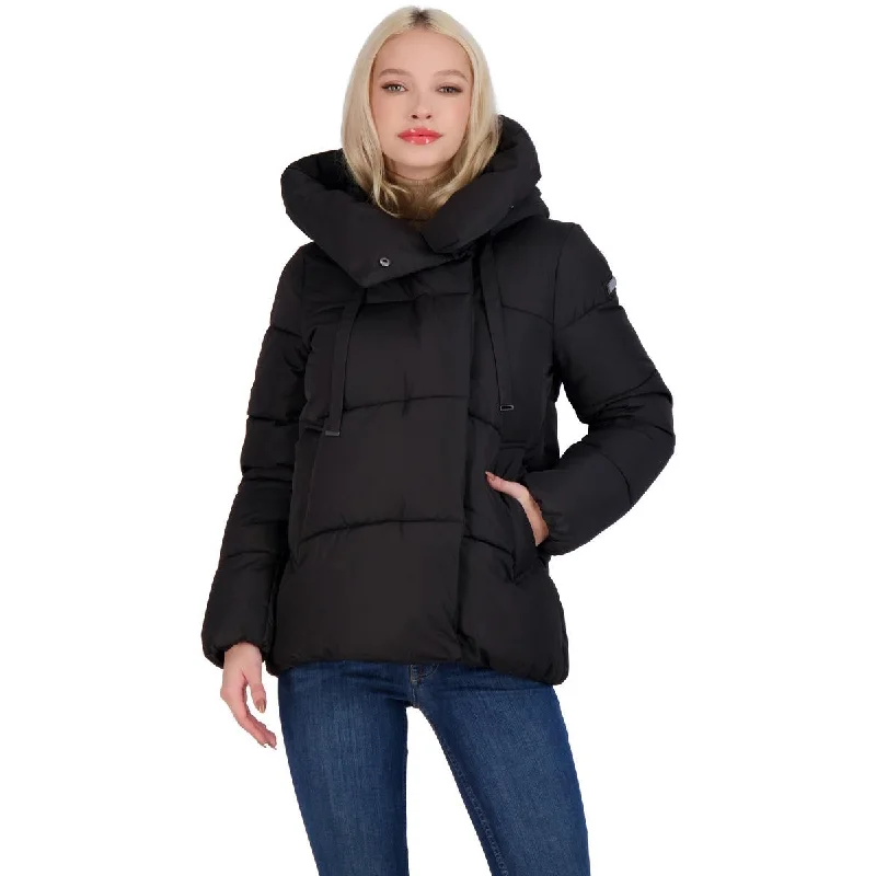 BCBGMAXAZRIA Women’s Quilted Winter Puffer Coat with Oversized Hood