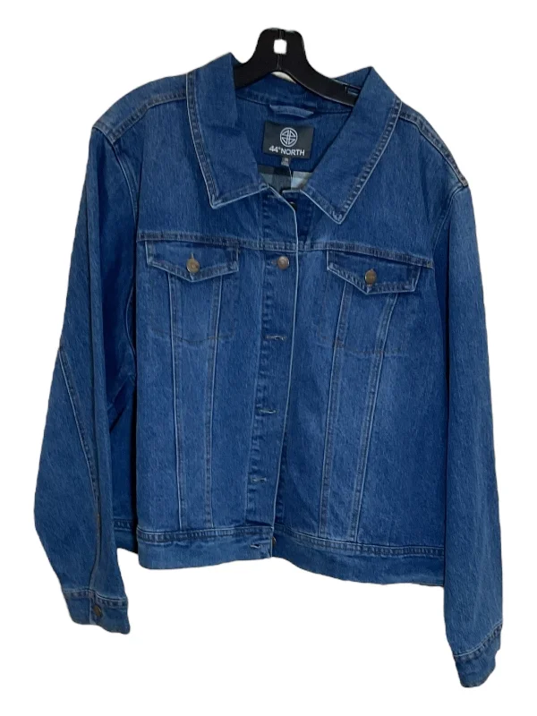 Blue Denim Jacket Denim Clothes Mentor, Size 3x