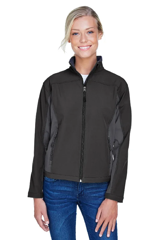 Devon & Jones Womens Wind & Water Resistant Full Zip Jacket - Black/Dark Grey