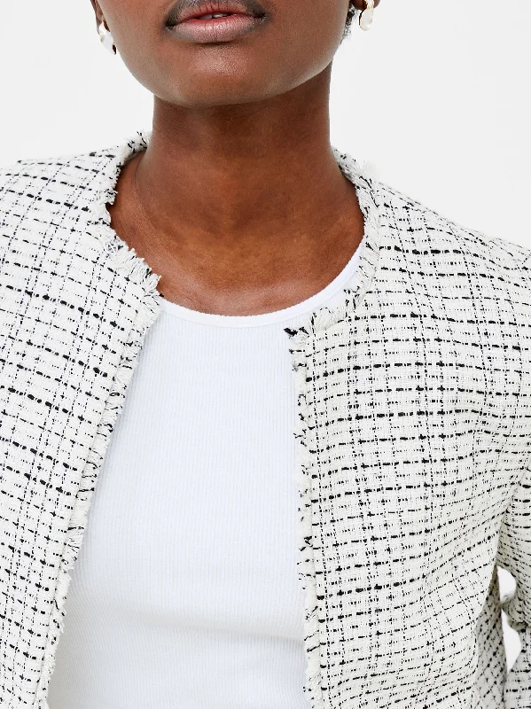 Effie Boucle Collarless Blazer