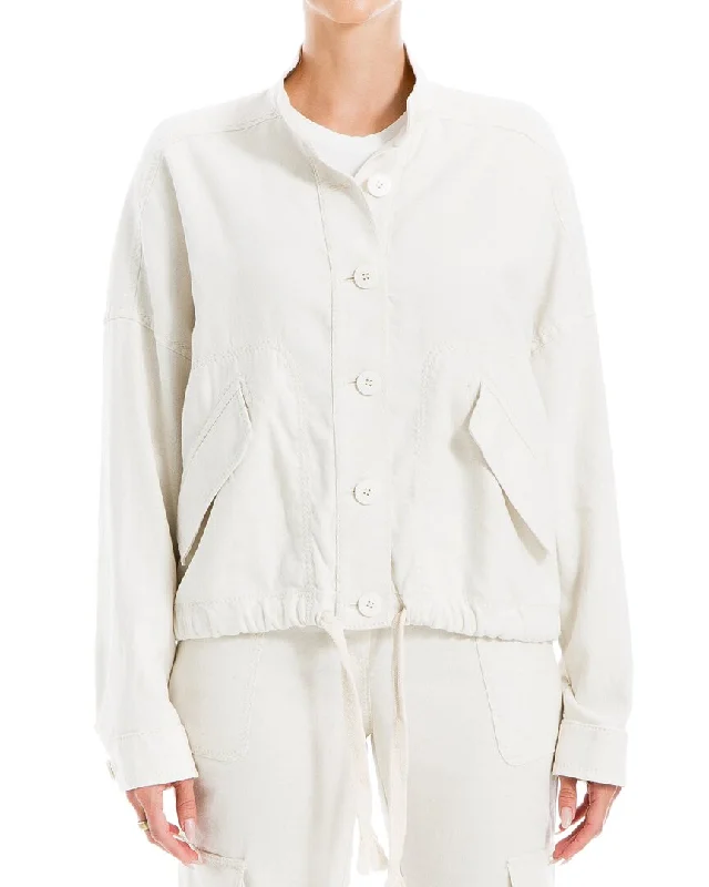 Max Studio Linen-Blend Short Jacket