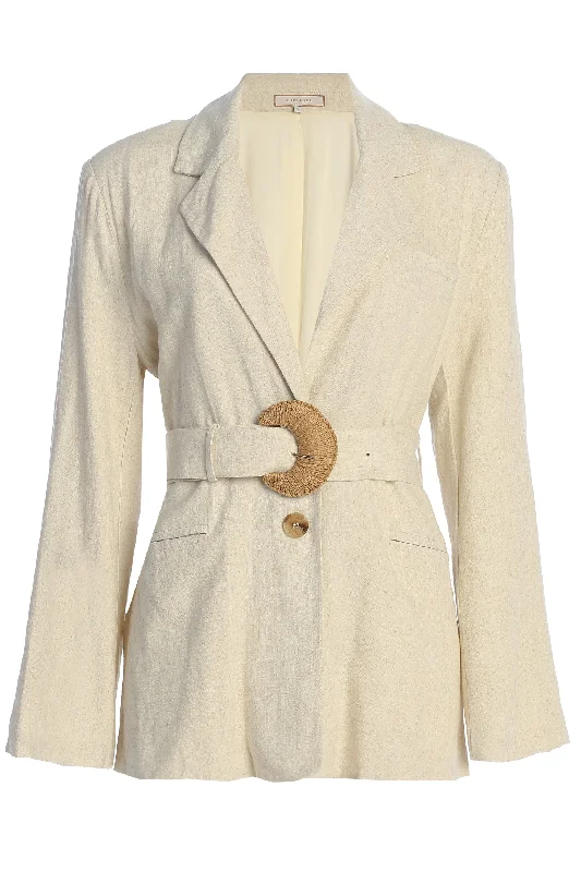 Natural Ocean Breeze Linen Blazer