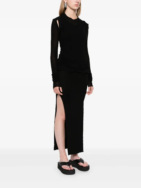 RICK OWENS Women Rib Long Sleeve Tee