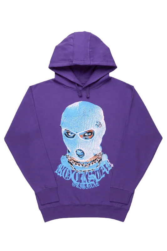 Catch Her Purple Oversized Hoodie