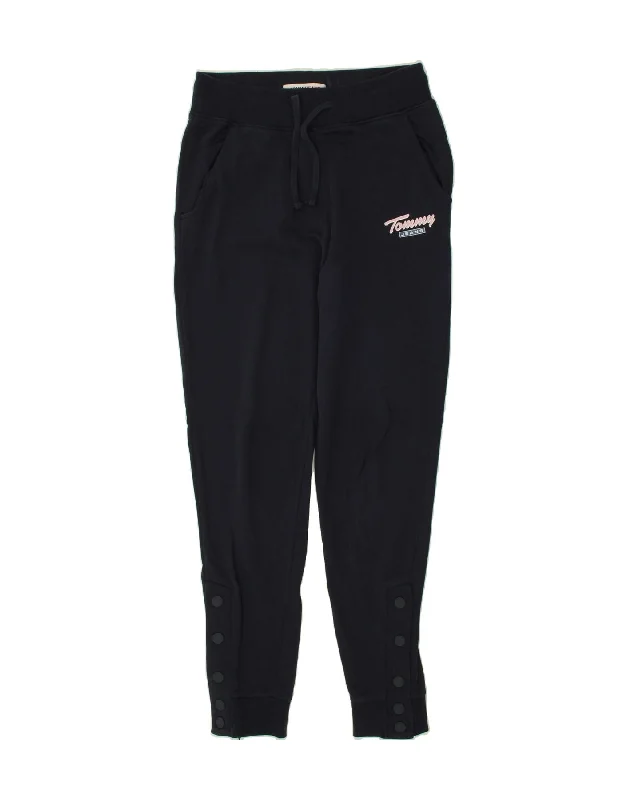 TOMMY HILFIGER Womens Tracksuit Trousers Joggers UK 10 Small Navy Blue