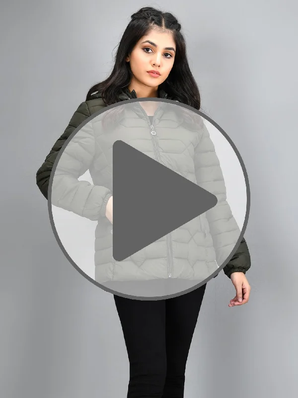 Hooded Puffer Jacket - Green