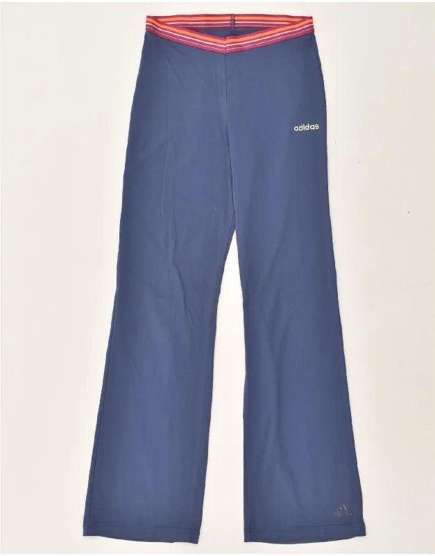 ADIDAS Womens Tracksuit Trousers UK 12 Medium  Blue