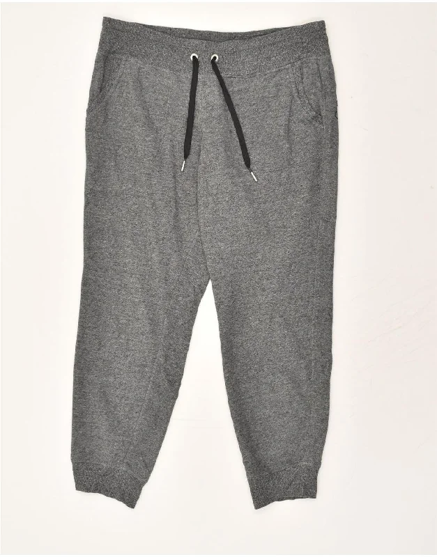 CALVIN KLEIN Womens Tracksuit Trousers Joggers Large Grey Cotton