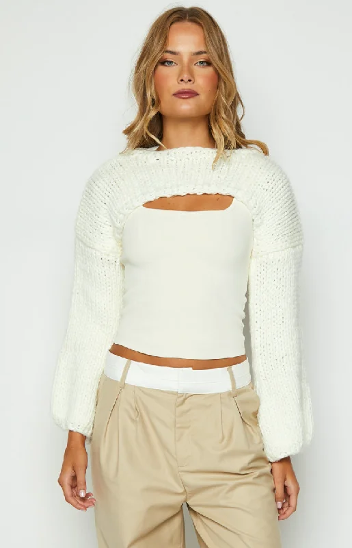 Ferla Cream Knit Shrug