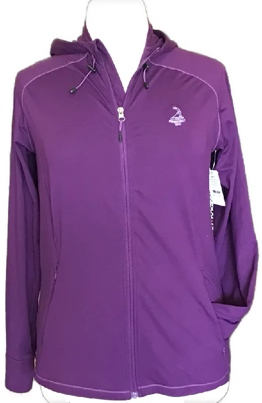 Sun Mountain Purple Full-Zip Hooded Jacket w/ Pinehurst Logo Size XL MSP$95