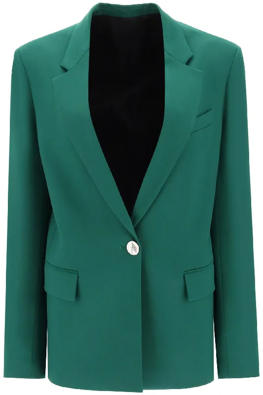 The attico stretch wool bianca blazer 236WCG25W041 EMERALD