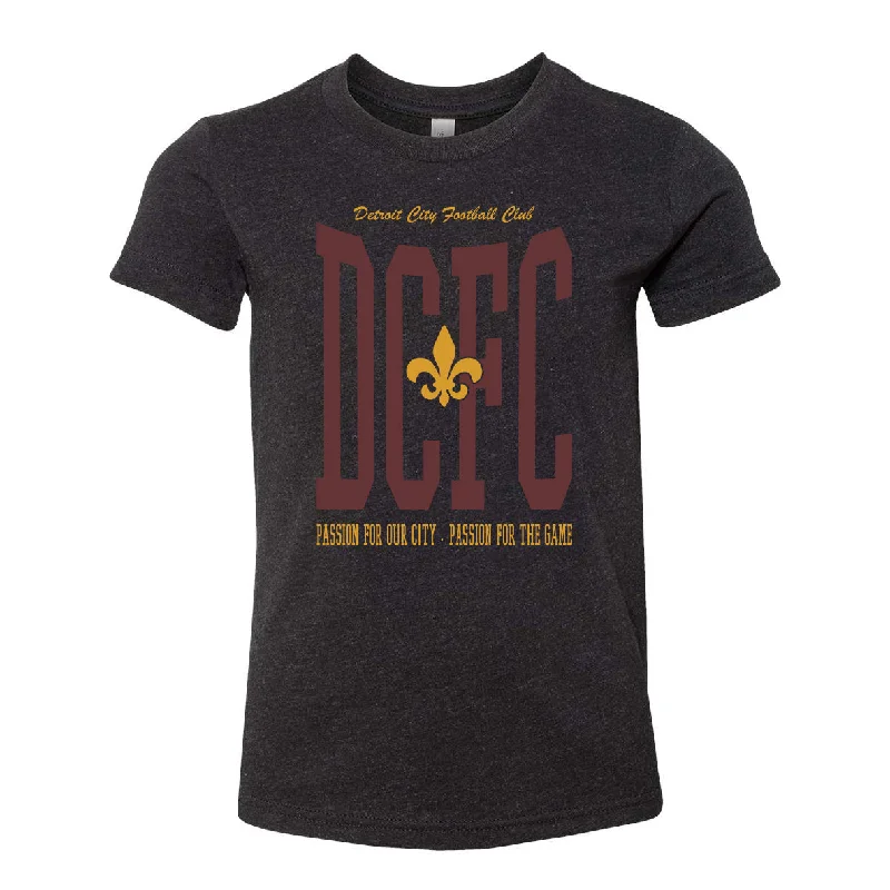 DCFC Youth Tall Tee- Heather Black