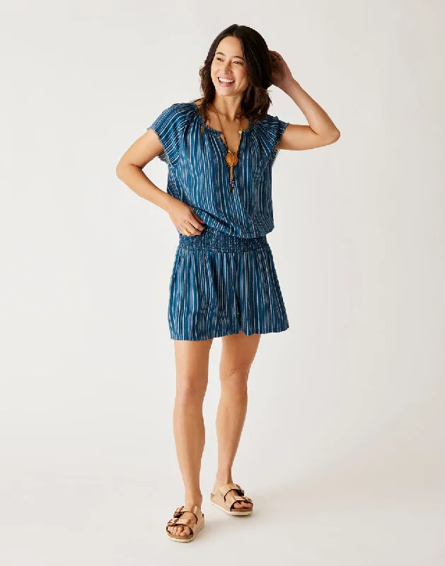 Leah Short: Azul Stripe