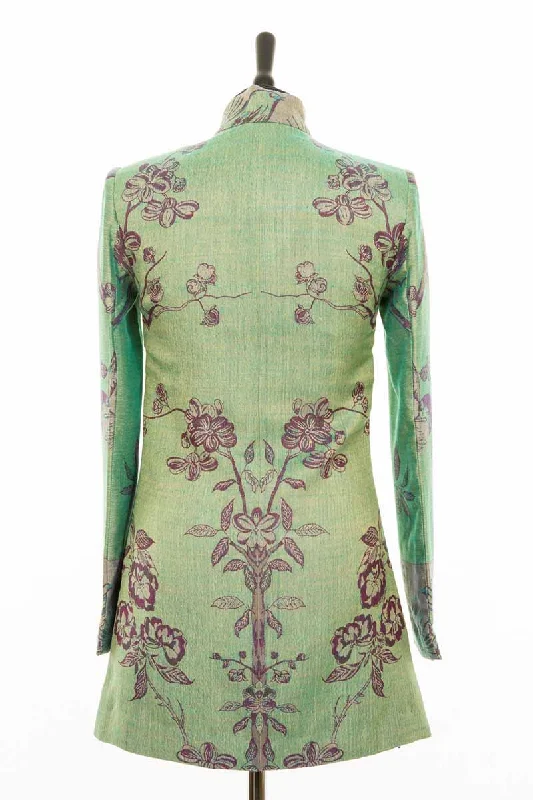 Long Nehru Jacket in Dragonfly Green