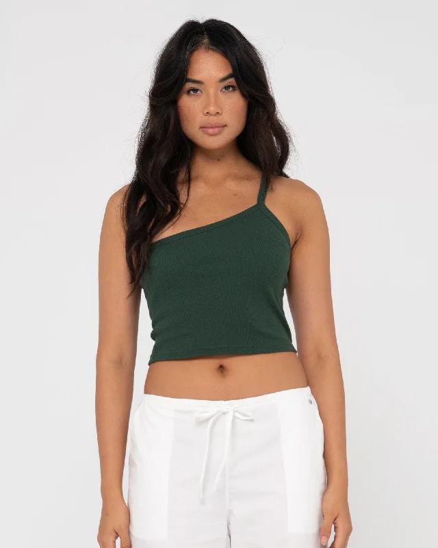 Rusty Everywhere One Shoulder Tank