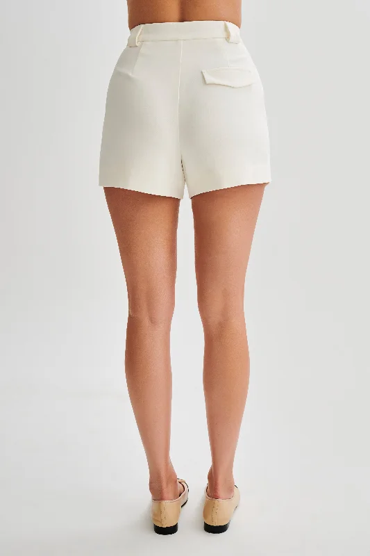 Sigourney Suiting Shorts - Ivory