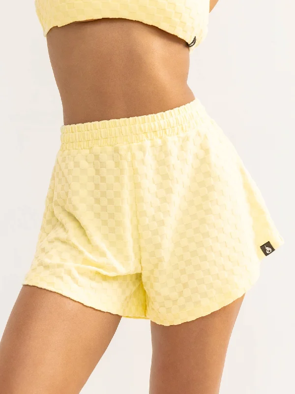 Terry Towelling Shorts - Lemon