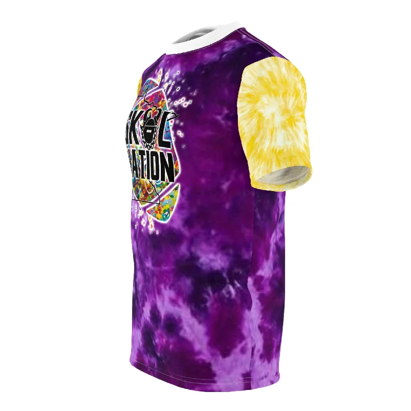 Unisex Cut & Sew Tee - Purple/Gold Tie-Dye - MN Nation (Color Blast)