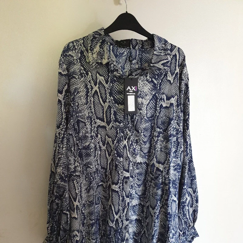 AX Paris Curve Mono Animal Shirt Dress Size 20****Ref V350