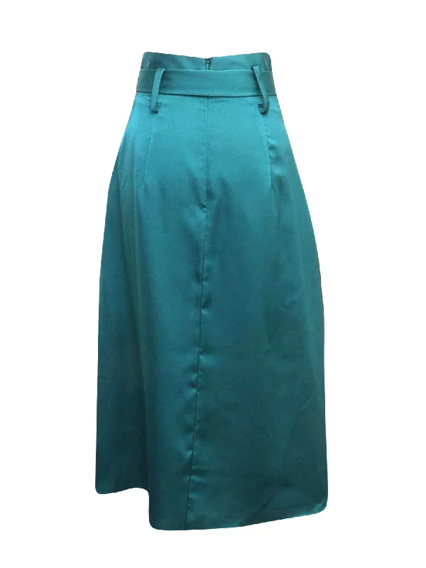 Gitel Teal Satin Skirt