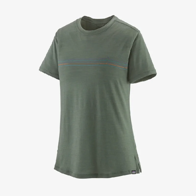 Patagonia Capilene Cool Merino Graphic Shirt | Fitz Roy Fader: Hemlock Green | Womens