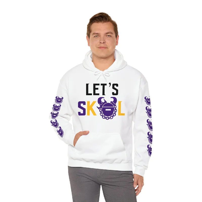 Unisex Heavy Blend™ Hooded Sweatshirt - Let's go! + Game Day Helmet (Sleeves)