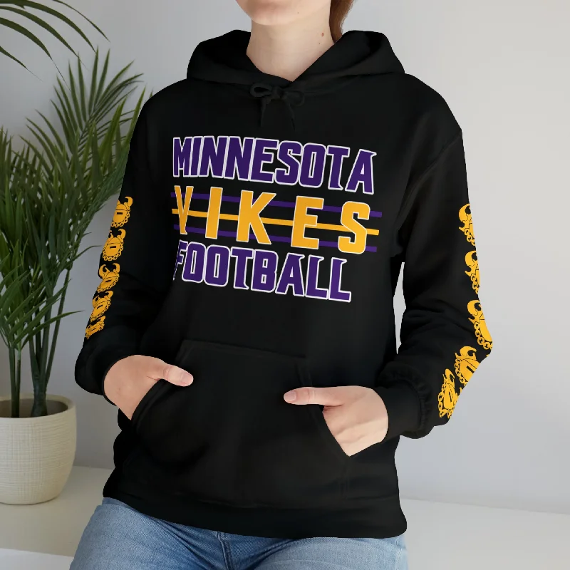 Unisex Heavy Blend™ Hooded Sweatshirt - Vikes Football + Game Day Helmet (Sleeves)