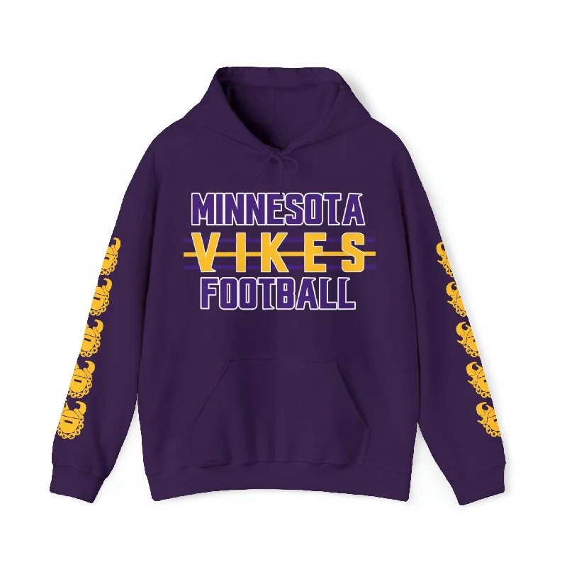 Unisex Heavy Blend™ Hooded Sweatshirt - Vikes Football + Game Day Helmet (Sleeves)