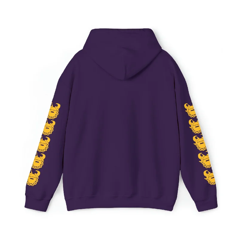 Unisex Heavy Blend™ Hooded Sweatshirt - Vikes Football + Game Day Helmet (Sleeves)