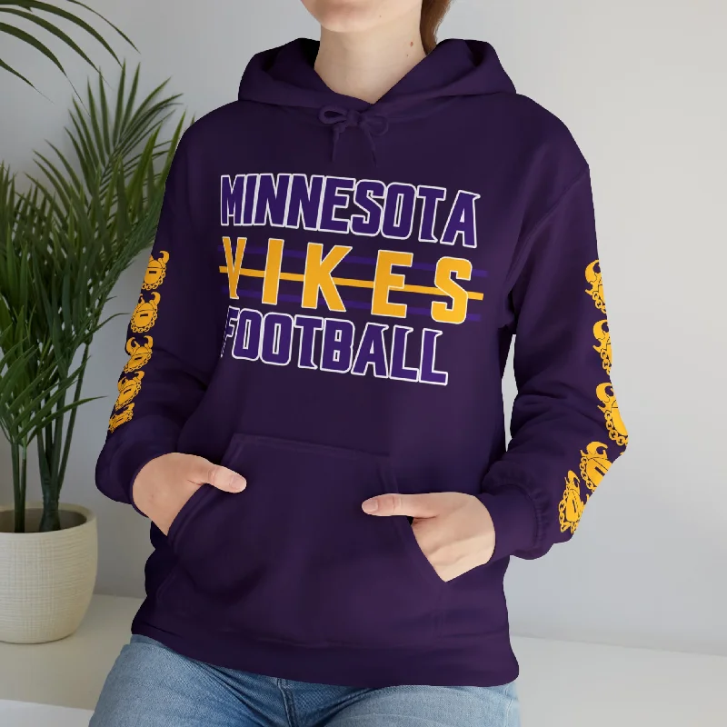 Unisex Heavy Blend™ Hooded Sweatshirt - Vikes Football + Game Day Helmet (Sleeves)