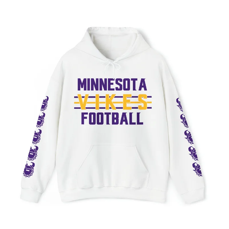 Unisex Heavy Blend™ Hooded Sweatshirt - Vikes Football + Game Day Helmet (Sleeves)