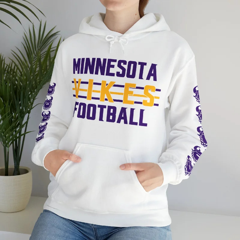 Unisex Heavy Blend™ Hooded Sweatshirt - Vikes Football + Game Day Helmet (Sleeves)