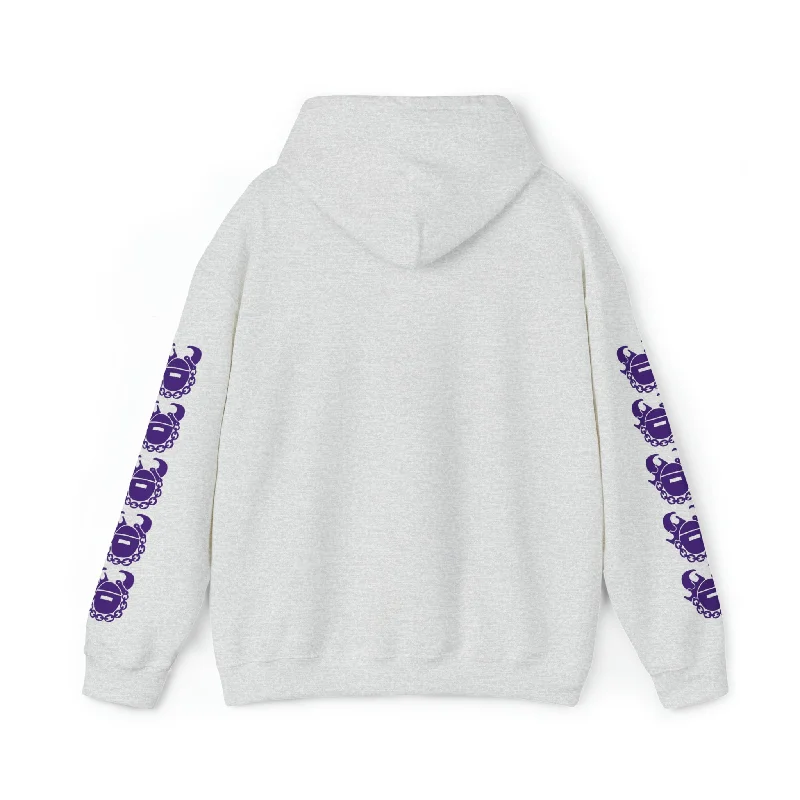 Unisex Heavy Blend™ Hooded Sweatshirt - Vikes Football + Game Day Helmet (Sleeves)