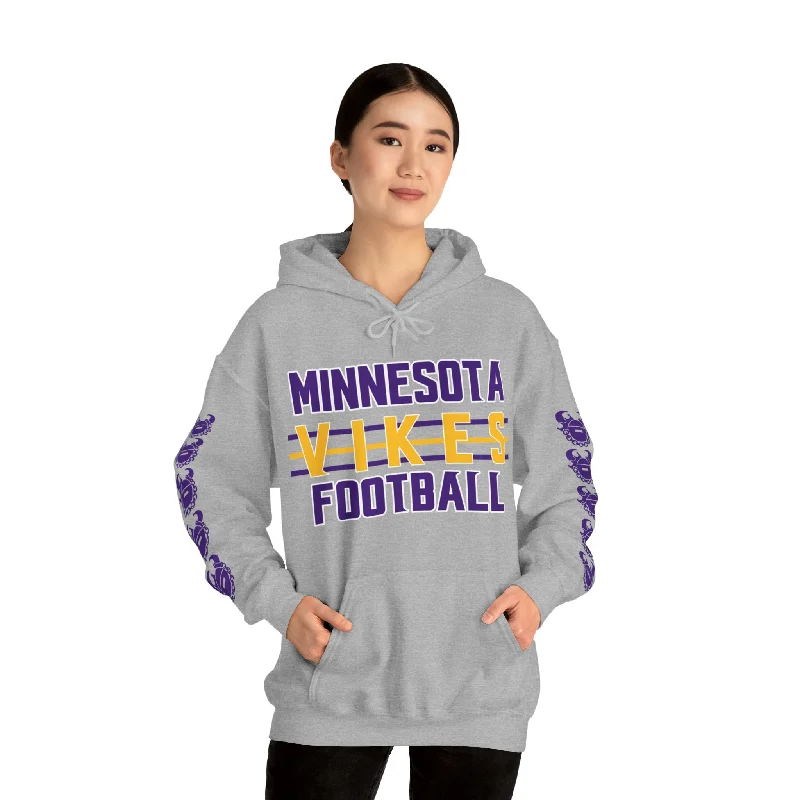 Unisex Heavy Blend™ Hooded Sweatshirt - Vikes Football + Game Day Helmet (Sleeves)