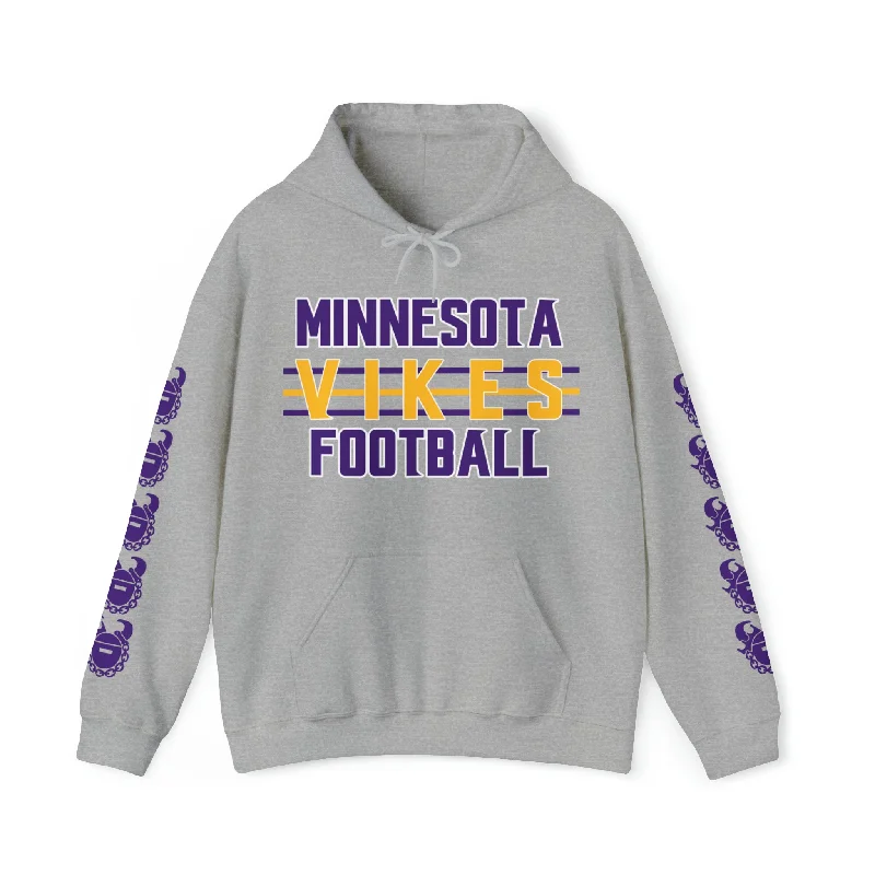 Unisex Heavy Blend™ Hooded Sweatshirt - Vikes Football + Game Day Helmet (Sleeves)