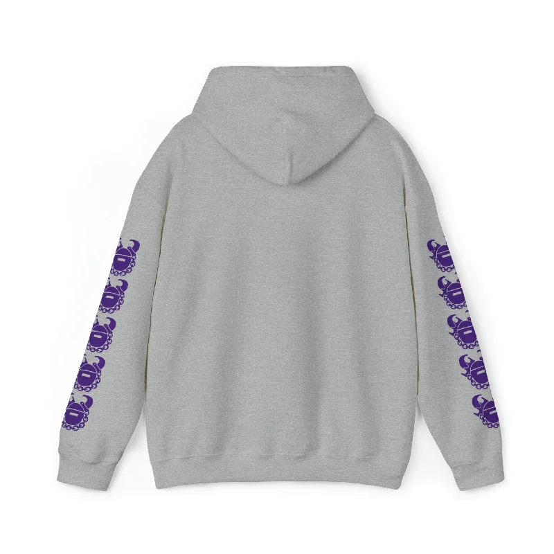 Unisex Heavy Blend™ Hooded Sweatshirt - Vikes Football + Game Day Helmet (Sleeves)